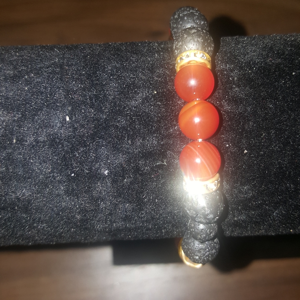 Handmade Wooden and glass beaded bracelet for kids